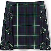 Lands' End School Uniform Girls Side Pleat Plaid Skort Above Knee