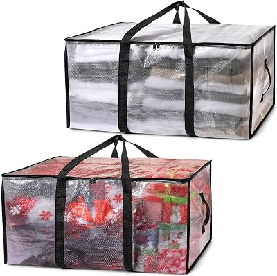 Oversized Moving Bags 2 Pack with Handles Zippers 86L