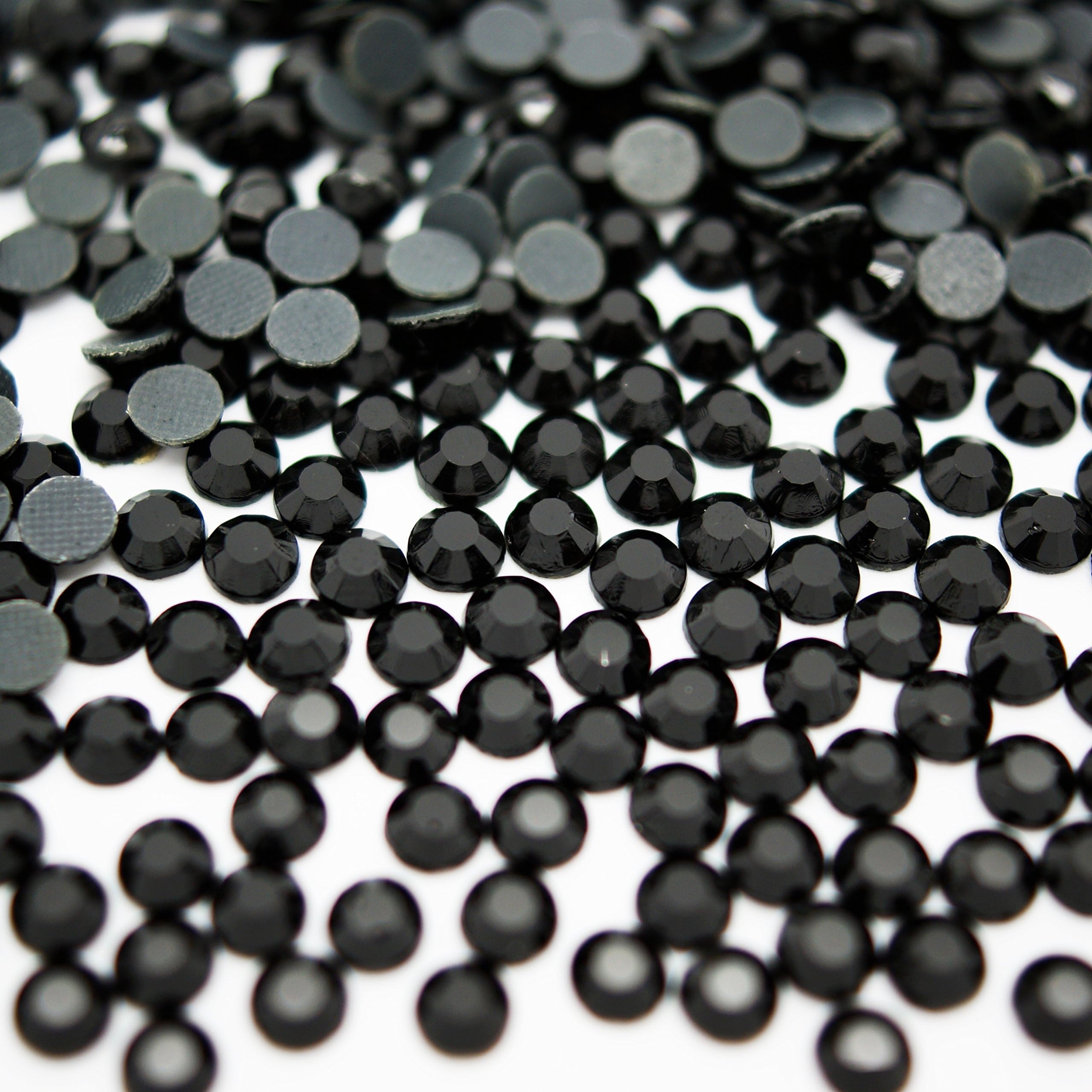 1000 Hot Fix Glass Rhinestones Crystal Gems DMC ss10 appox 3mm (Black)