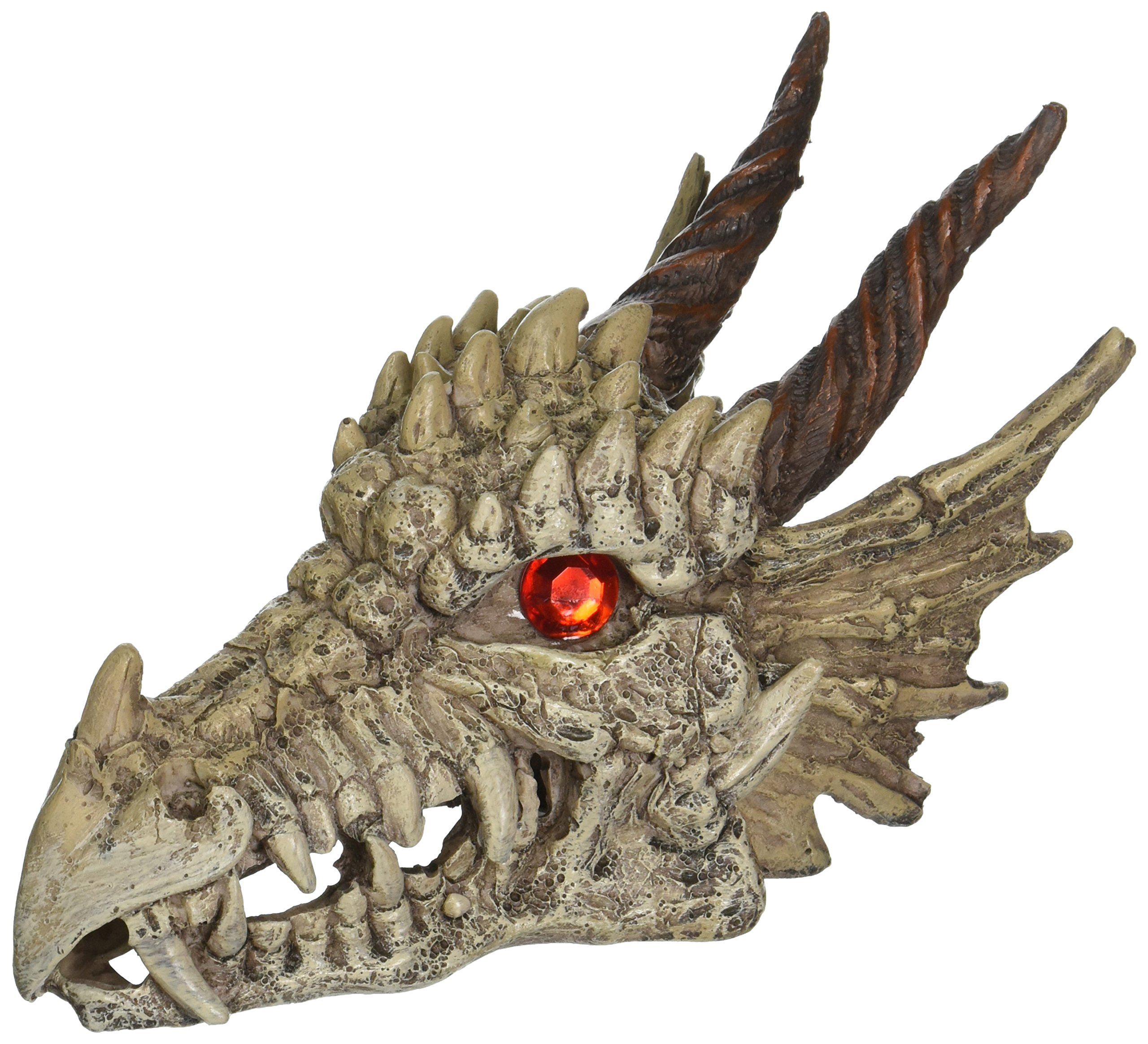 Penn-Plax Deco-Replicas Dragon Skull Gazer Aquarium Decoration – Safe for Freshwater and Saltwater Fish Tanks – Large (RR1207)