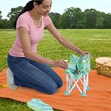 Bright Starts Pop N Sit Cabana Portable Booster Chair Teal 6m-3y UPF Canopy view 5