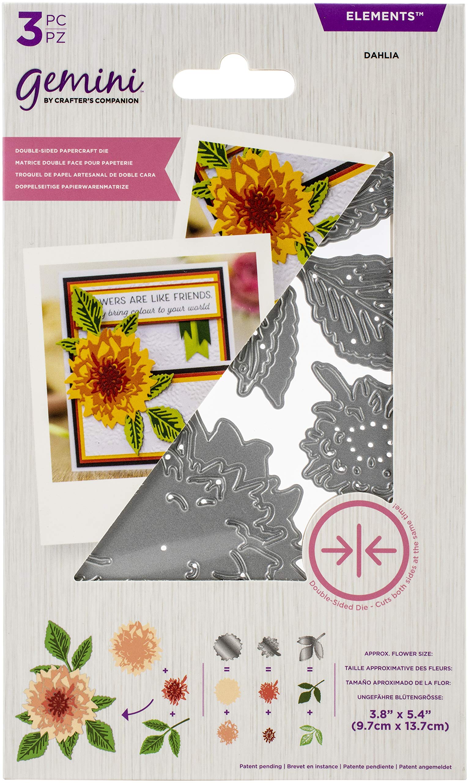 Gemini Double-Sided Die-Elements-Dahlia, One Colour, One Size