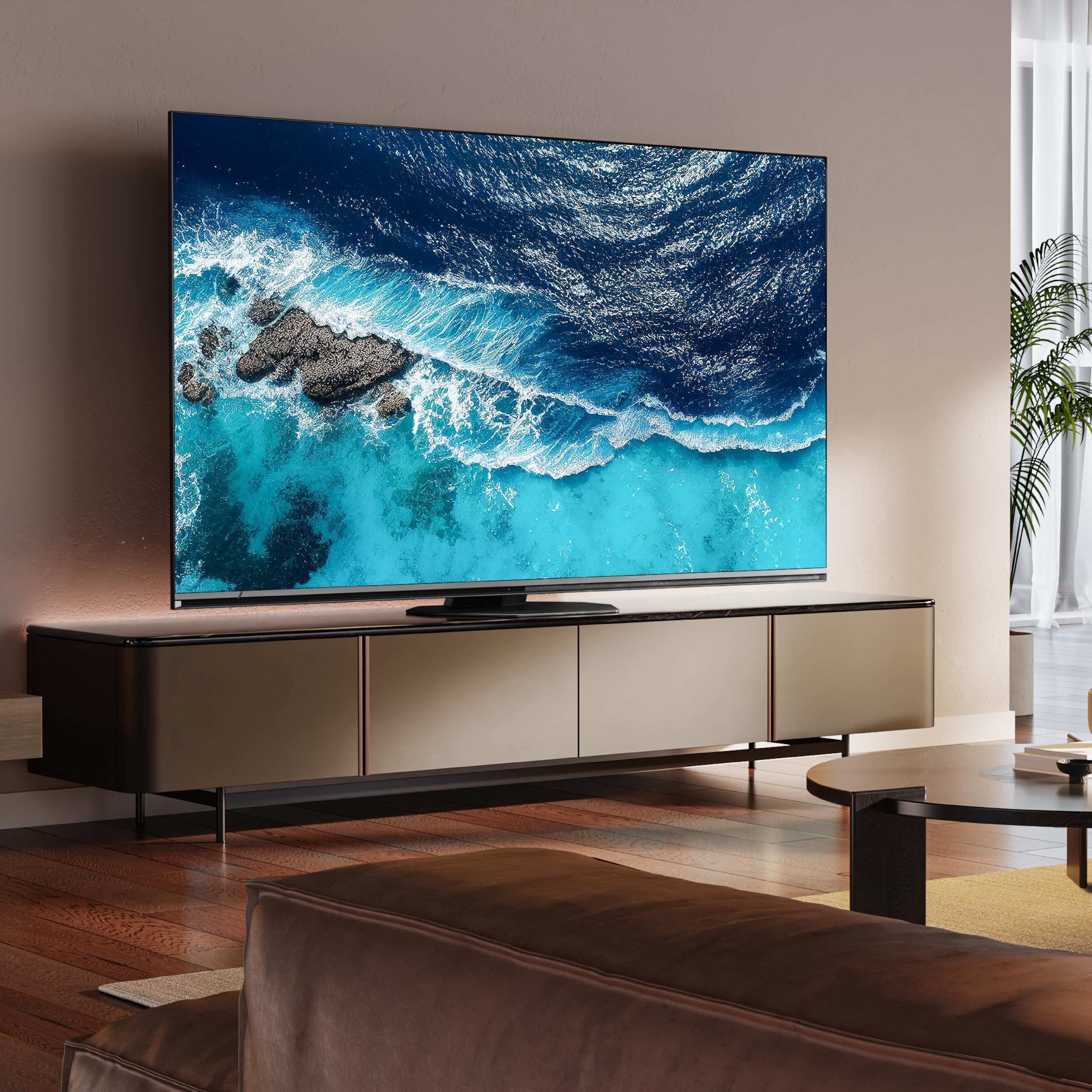 Hisense 85-Inch Class U8 Series Mini-LED ULED 4K UHD Google Smart TV (85U8N) - QLED, Dolby Vision IQ, Dolby Atmos, Full Array Local Dimming Pro, 144Hz Game Mode Pro, Alexa Compatibility