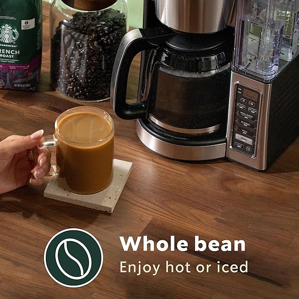 STARBUCKS WHOLE COFFEE BEANS, MEDIUM ROAST HOT OR ICED COFFEE, BREAKFAST BLEND, 12 OZ ​