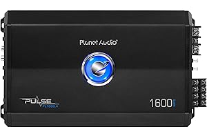 Planet Audio PL1600.4 4 Channel Car Amplifier - 1600 High Output, High/Low Level Inputs, High/Low Pass Crossover, Hook Up to Subwoofer for Bass