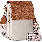 Miss Adola Small Crossbody Bags for Women - Trendy Cell Phone Purse Leather Wallet Handbags with Card Slots Guitar Strap