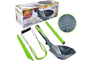 Supa Ant Jar lifter and Canning Ladle 1/2 Pint Capacity - Canning Supplies with Magnetic lid lifter + Bubble Popper (Assemble