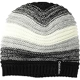 Calvin Klein Womens Marled Colorblock Slouchy Beanie