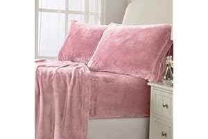 NY Loft Ultra Soft Micro Fleece Sheets Set with Extra Deep Pockets | Extra Soft Velvet Fleece Sheet Set | Super Plush Polar F