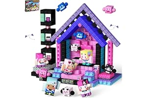GobiDex 108PCS Magnetic Building Blocks & Figures Playset - STEM Princess Sensory Toys to Build a MagWonder World, Pretend Play Birthday Gift for Girls Ages 3+ (0.8 in)