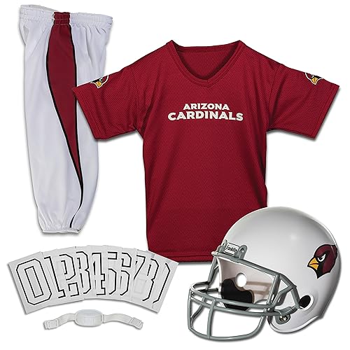 Franklin Sports Arizona Cardinals Kids Football Uniform Set - NFL Youth Football Costume for Boys & Girls - Set Includes Helmet, Jersey & Pants - Medium