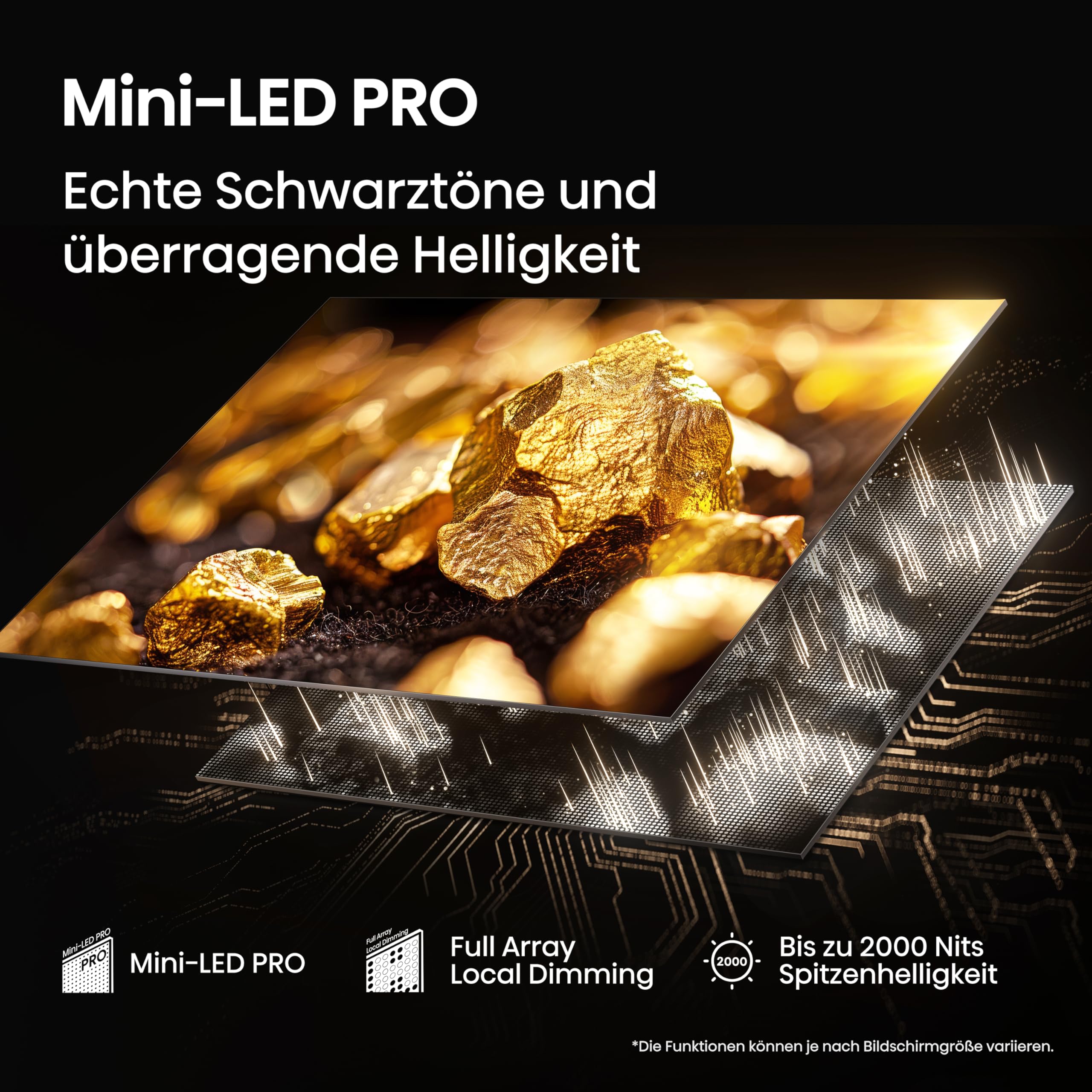 Hisense 65U7Q Pro Fernseher 65 Zoll, 4K Mini LED, Smart TV, Hi-View AI Engine Pro, 165Hz Game Mode Ultra, FreeSync Premium Pro, 2.1.2 ch. Surround Sound, Dolby Vision IQ Atmos, Sprachsteuerung [2025] 9