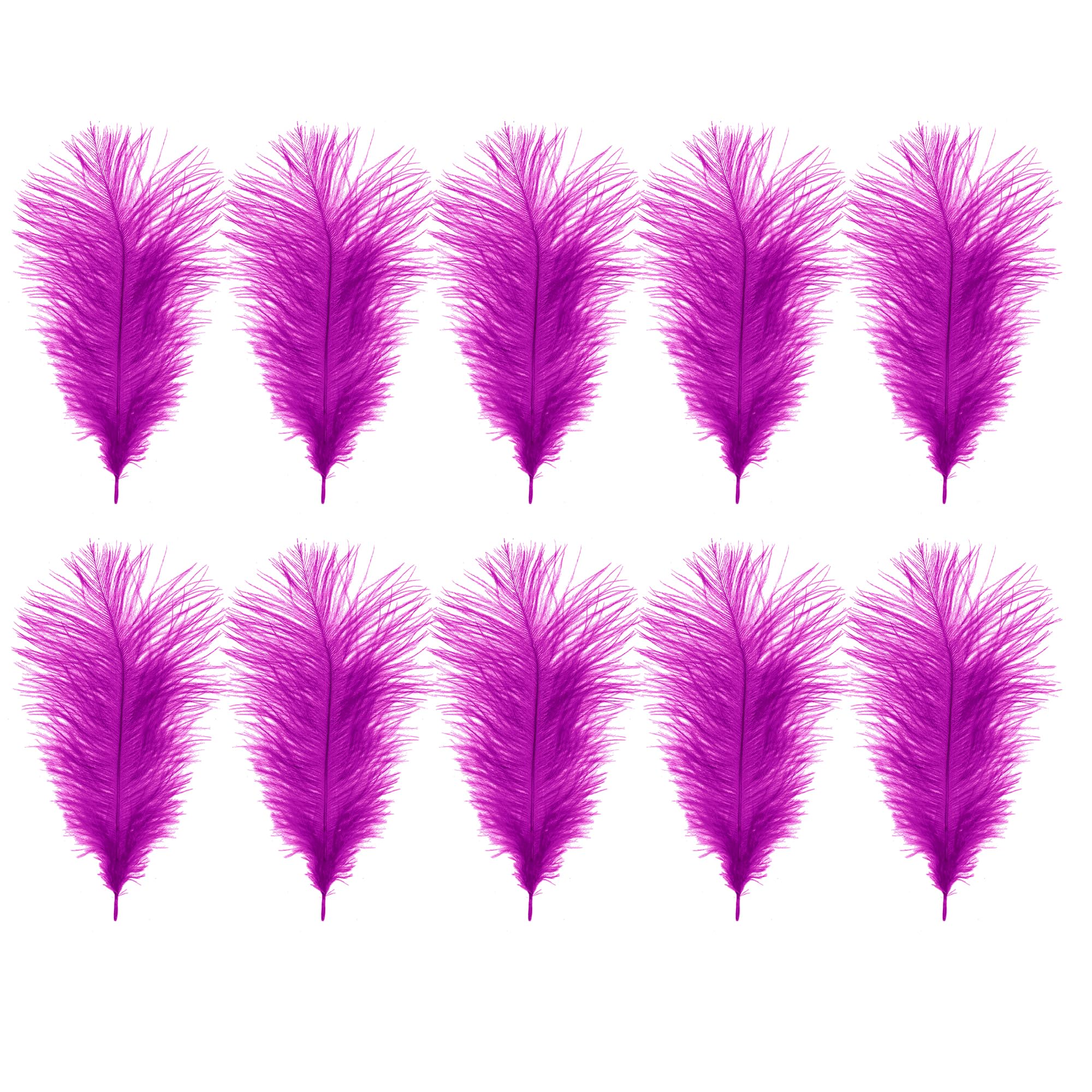 WedDecor Hot Pink Natural Ostrich Feathers 14-16" (35-40cm) Long for Wedding
