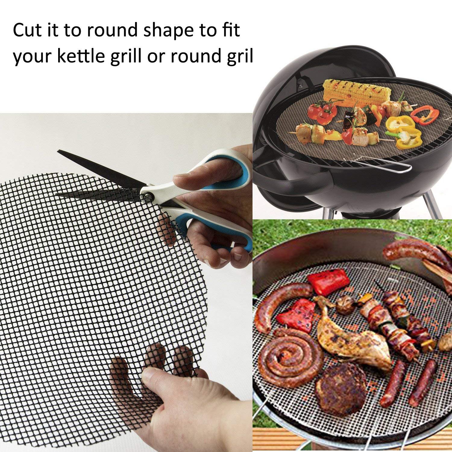 BBQ Grill Mesh Mat Non Stick Fish and Vegetable Mat Set of 3 Pricepulse