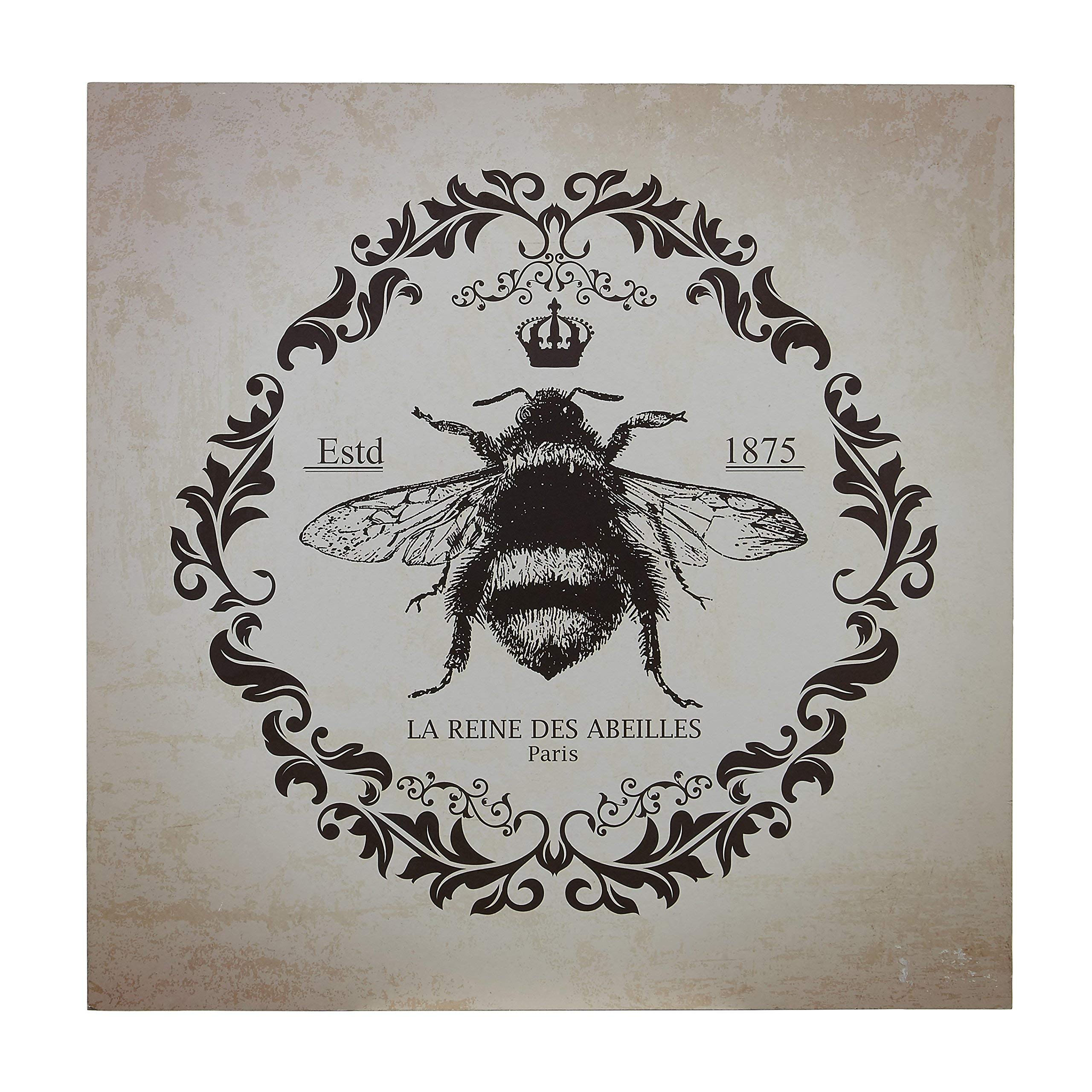 Premier Housewares Queen Bee Wall Plaque - Black