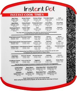 Instant Pot Official 11x14 Non-Slip Cutting Board with Cook Times, 11x14-inch, Red