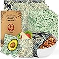 Akeeko Reusable Beeswax Food Wraps - Assorted 9 Packs, Eco-Friendly Reusable Wrap, Biodegradable, Zero Waste, Organic Cloth, Sustainable, Plastic-Free Food Storage, 1Large, 3Medium, 5Small Sizes