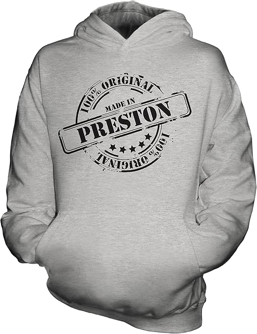 Made in Preston Kids Unisex Hoodie Amazon.co.uk Clothing