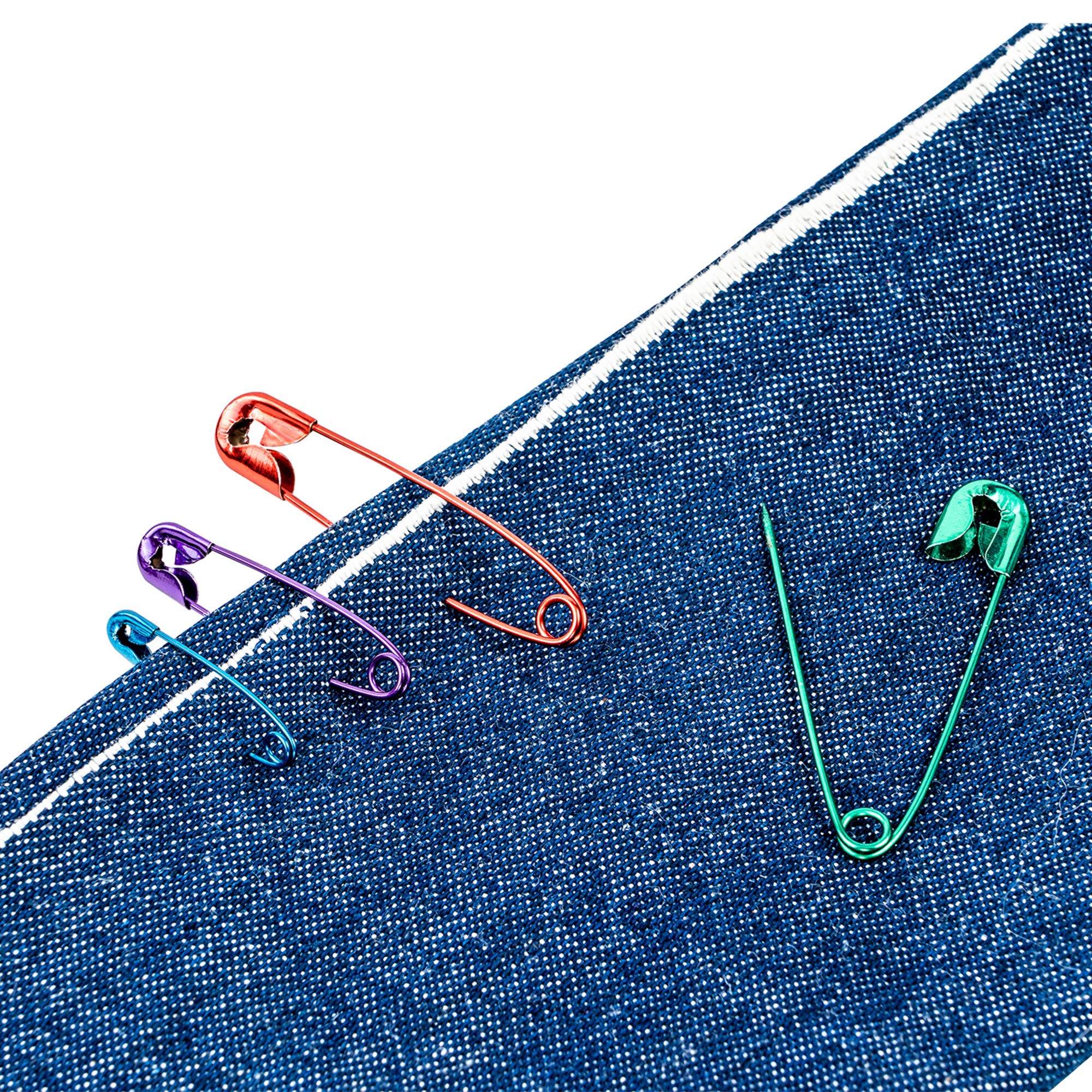 SINGER 00294 Metallic-Coated Safety Pins, Colors may vary and Sizes, 35-Count,
