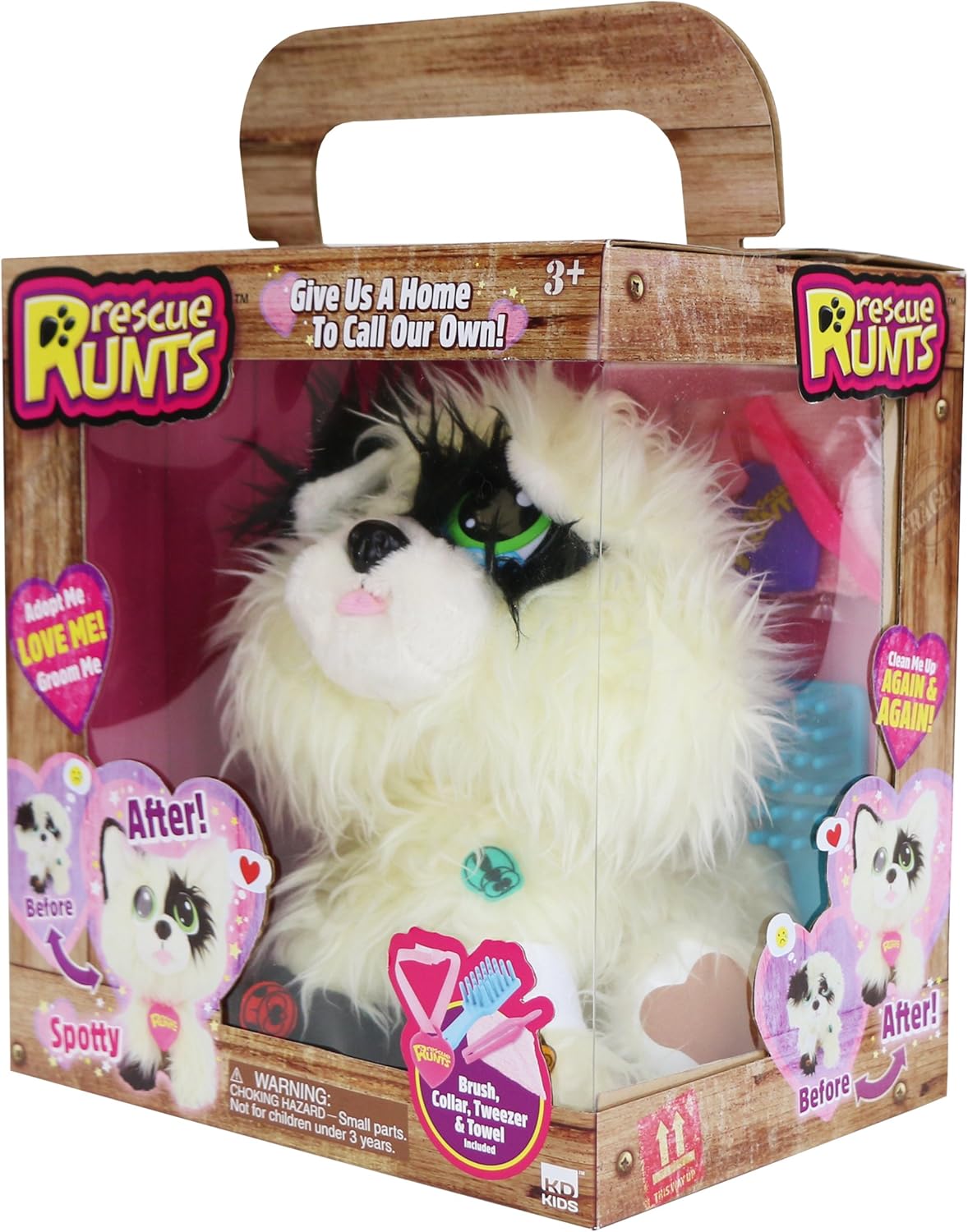Rescue-Runts-Spotty-Plush-White