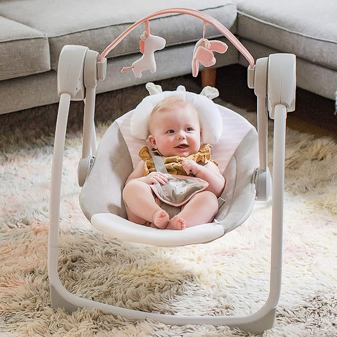 ingenuity comfort 2 go portable compact swing with truespeed