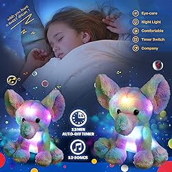 Glow Guards 12'' Musical Light up Rainbow Elephant