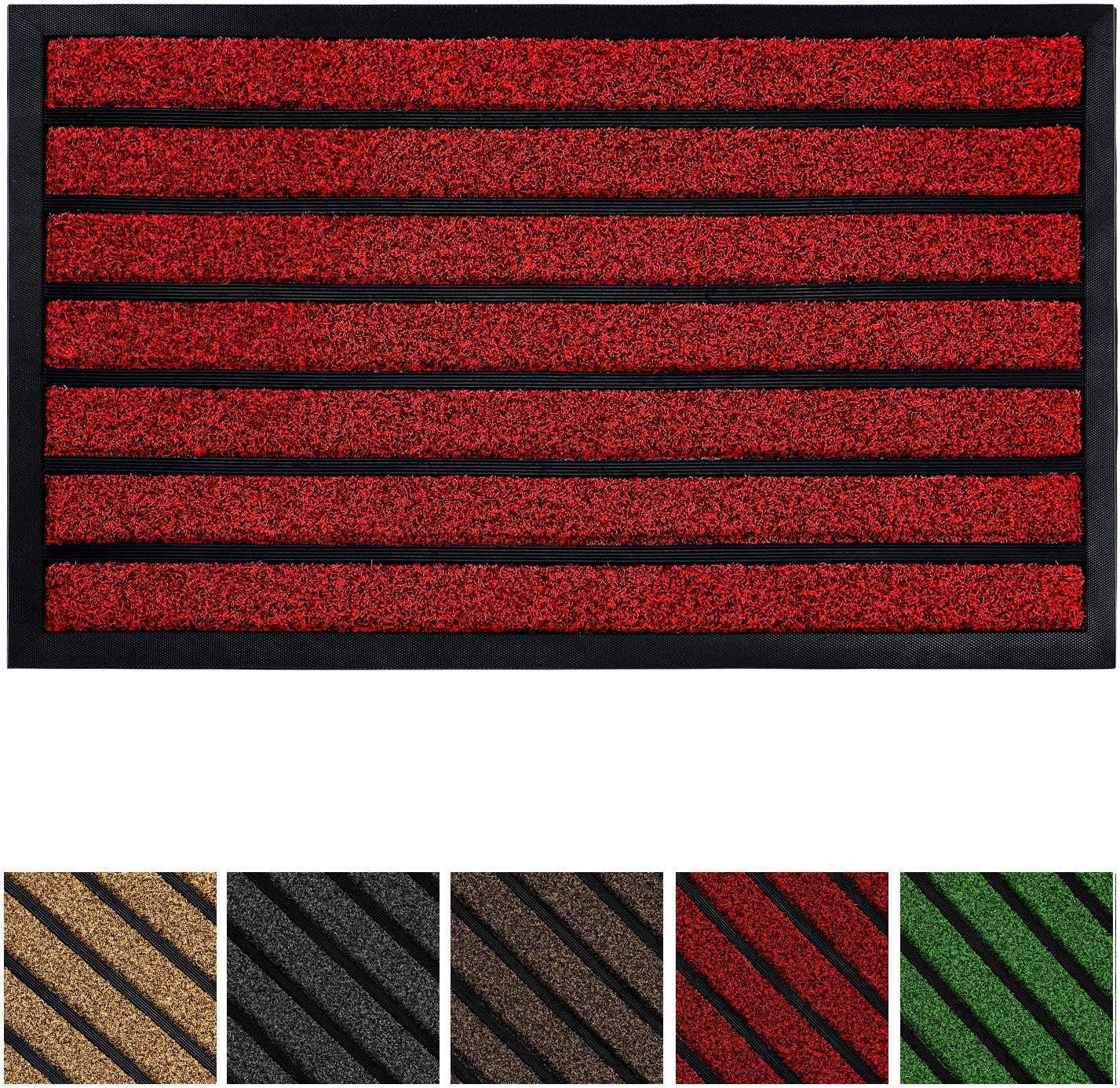 Olanly Original Durable Striped Door Mat, Indoor Outdoor, Easy Clean, Heavy Duty