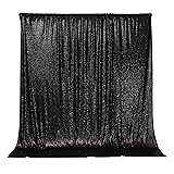 PartyDelight Black Sequin Backdrop Sparkly