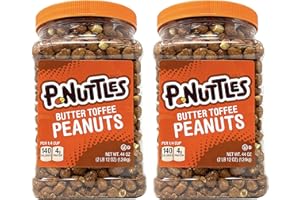 P-Nuttles Butter Toffee Peanuts 44 Ounce Jar (Pack of 2) Made in the USA, Kosher, Peanuts Sweet, Party Snack, Nuts Gift, Pean