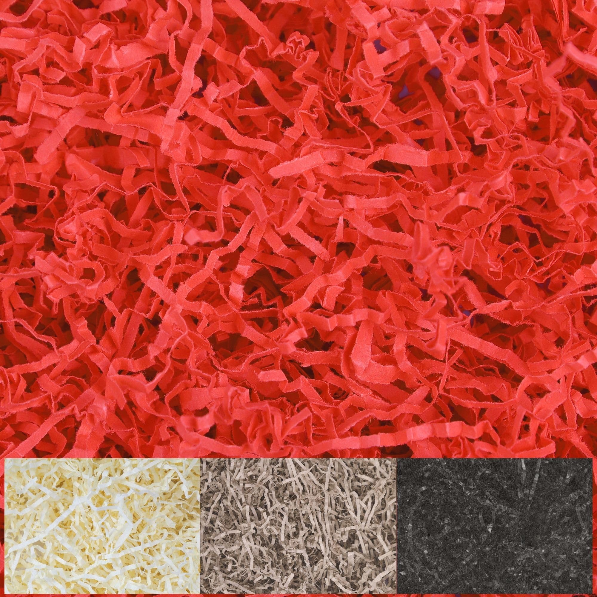 Creative Deco 200g Red Kraft Shredded Tissue Paper | Basket Box Hamper Filling Gift Box | Wood Wool Replacement | Decorative Straw Easter Gift Packaging | Birthday Anniversary | Comes in Blue Bag