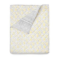 MARTHA STEWART Hailey Floral Yellow King Quilt