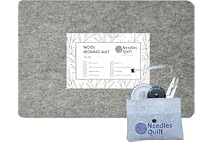 NEEDLES QUILT STUDIO 18" X 12" Wool Pressing Mat | 100% Natural New Zealand Wool Ironing Mat for Quilting Ironing Station - Wool Ironing Pad Quilters Pressing Pad - Pressing Mat Quilting Ironing Pads for Quilters
