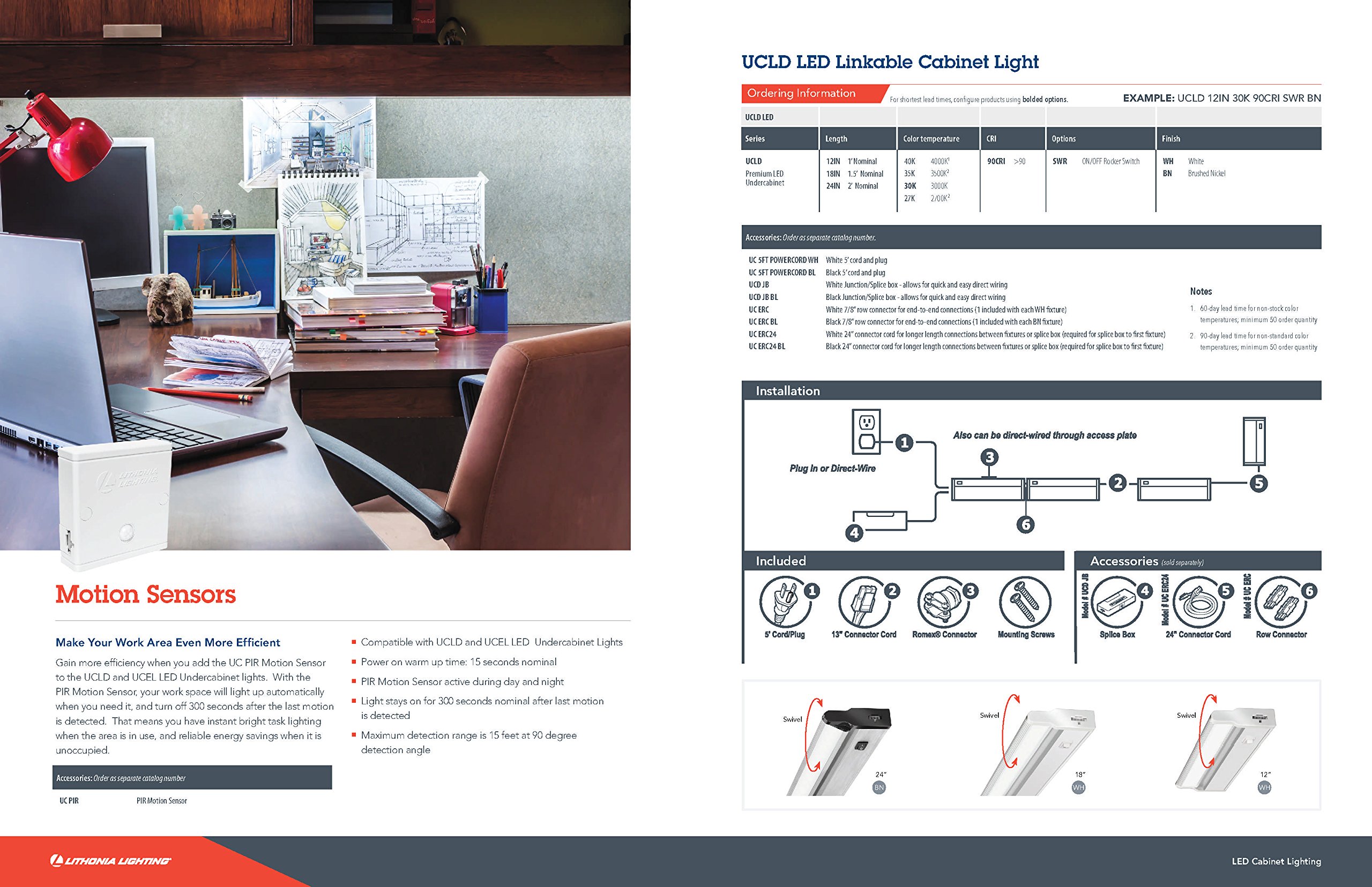 Lithonia Lighting UCLD 18 BZ M4 LED Under Light on Galleon
