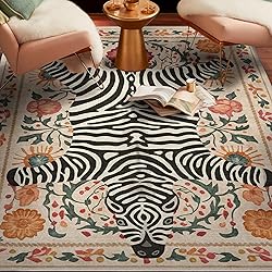 Well Woven Apollo Zebra's Haven Ivory Multi 5x7