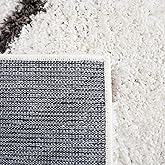 SAFAVIEH Berber Shag Collection Area Rug - 9' x 12', Ivory & Grey, Moroccan Trellis Design, Non-Shedding & Easy Care, 1.25-in