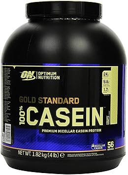 Optimum Nutrition Gold Standard Casein Eiweißpulver (mit Glutamin und Aminosäuren, Protein Shake von ON), Creamy Vanilla Eiwe