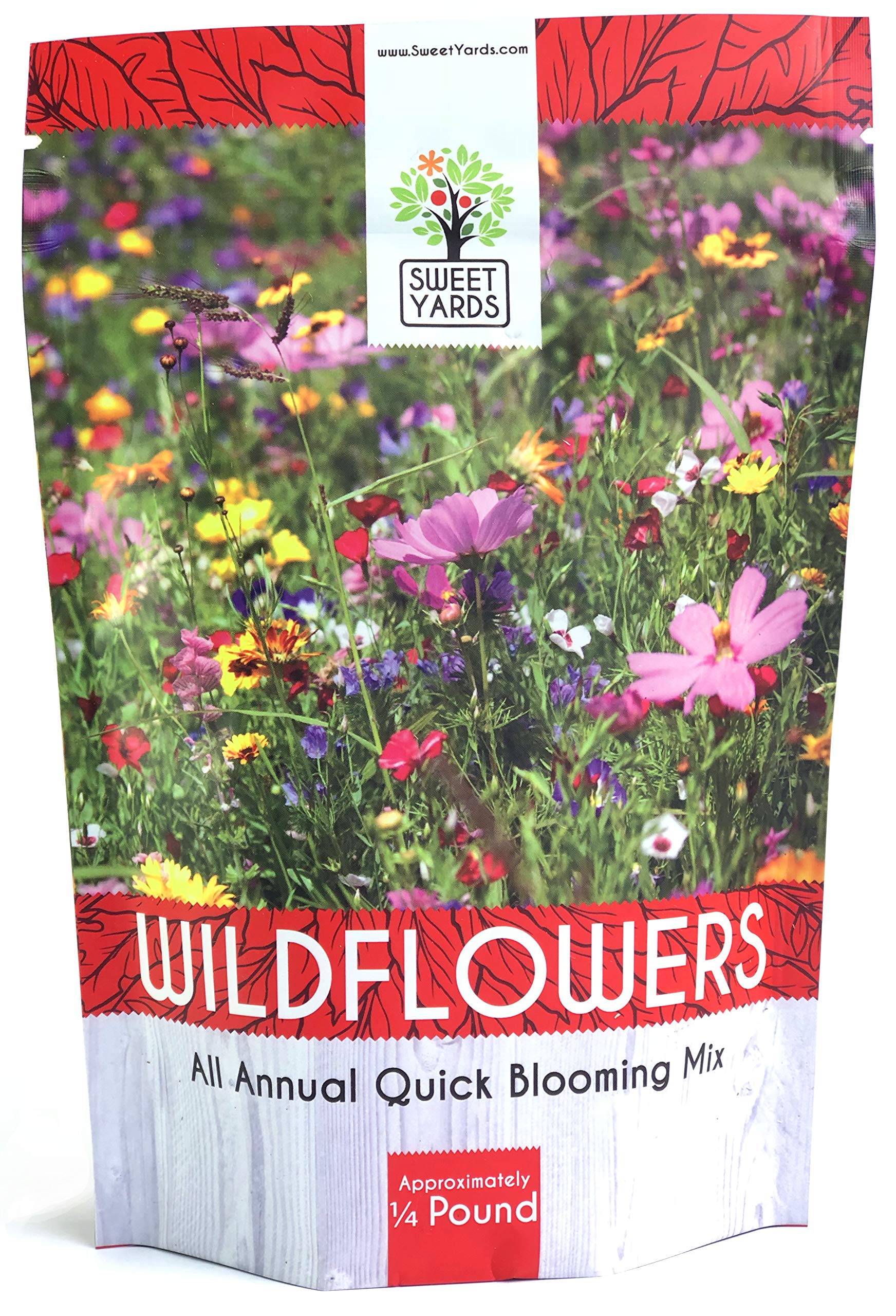 Bulk Wildflower Seeds Annual Quick Blooming Mix 1 4 Pound Bag Over 30 000 Open Pollinated Seeds On Galleon Philippines