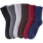 DYW Mens Fuzzy Slipper Socks Super Soft Cozy Fluffy Winter Warm Sleeping Socks