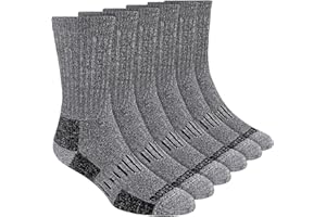 KEECOW Merino Wool Crew Socks For Men & Women, Thermal, Warm, Winter, Cushion, Hiking, Working, Running, 3 Pairs