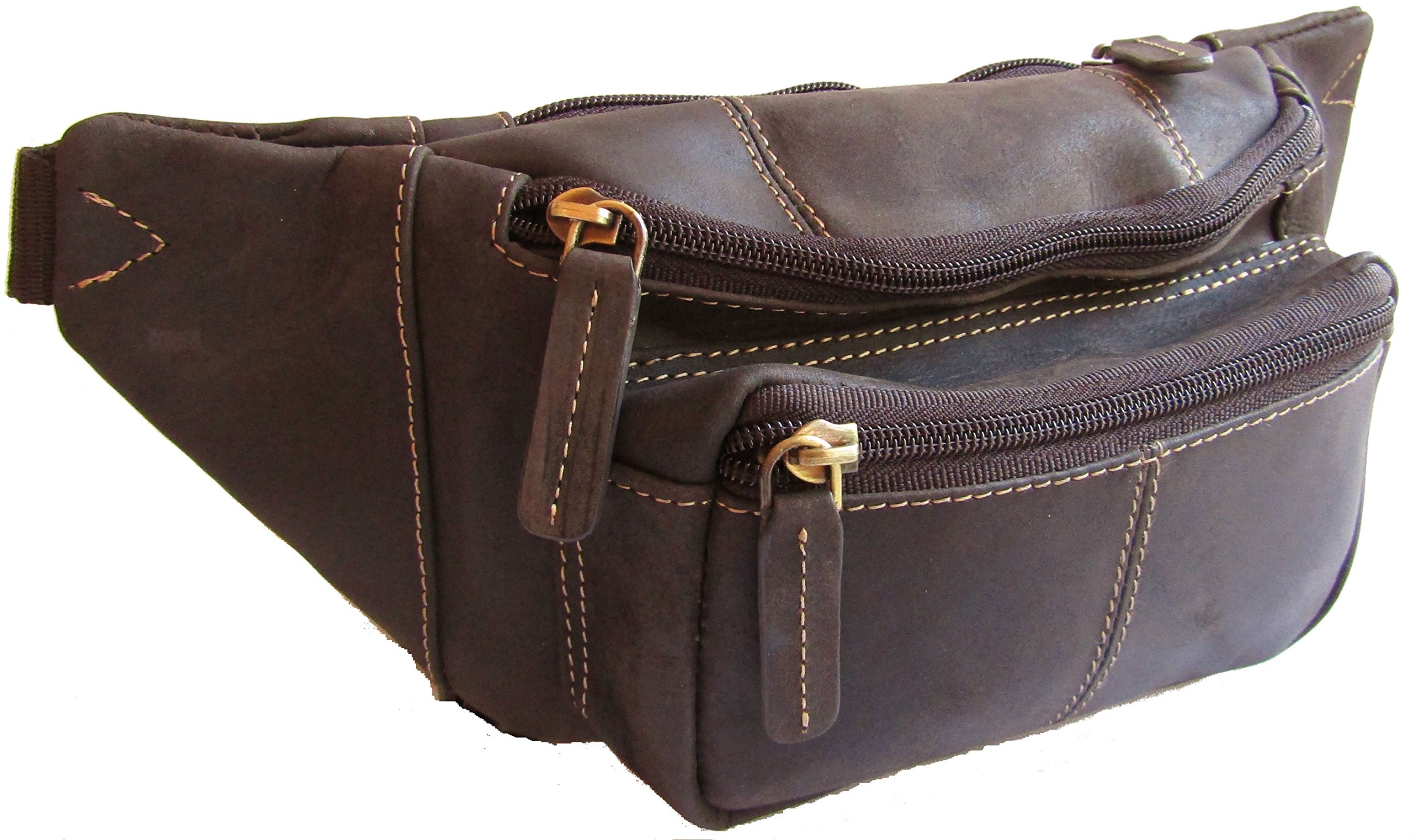 Visconti leather Bum bag (Oil Brown)
