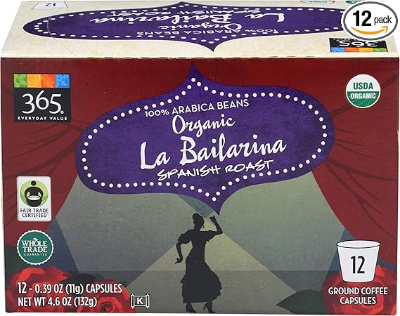 365 Everyday Value Organic La Bailarina Coffee Capsules 12 Ct