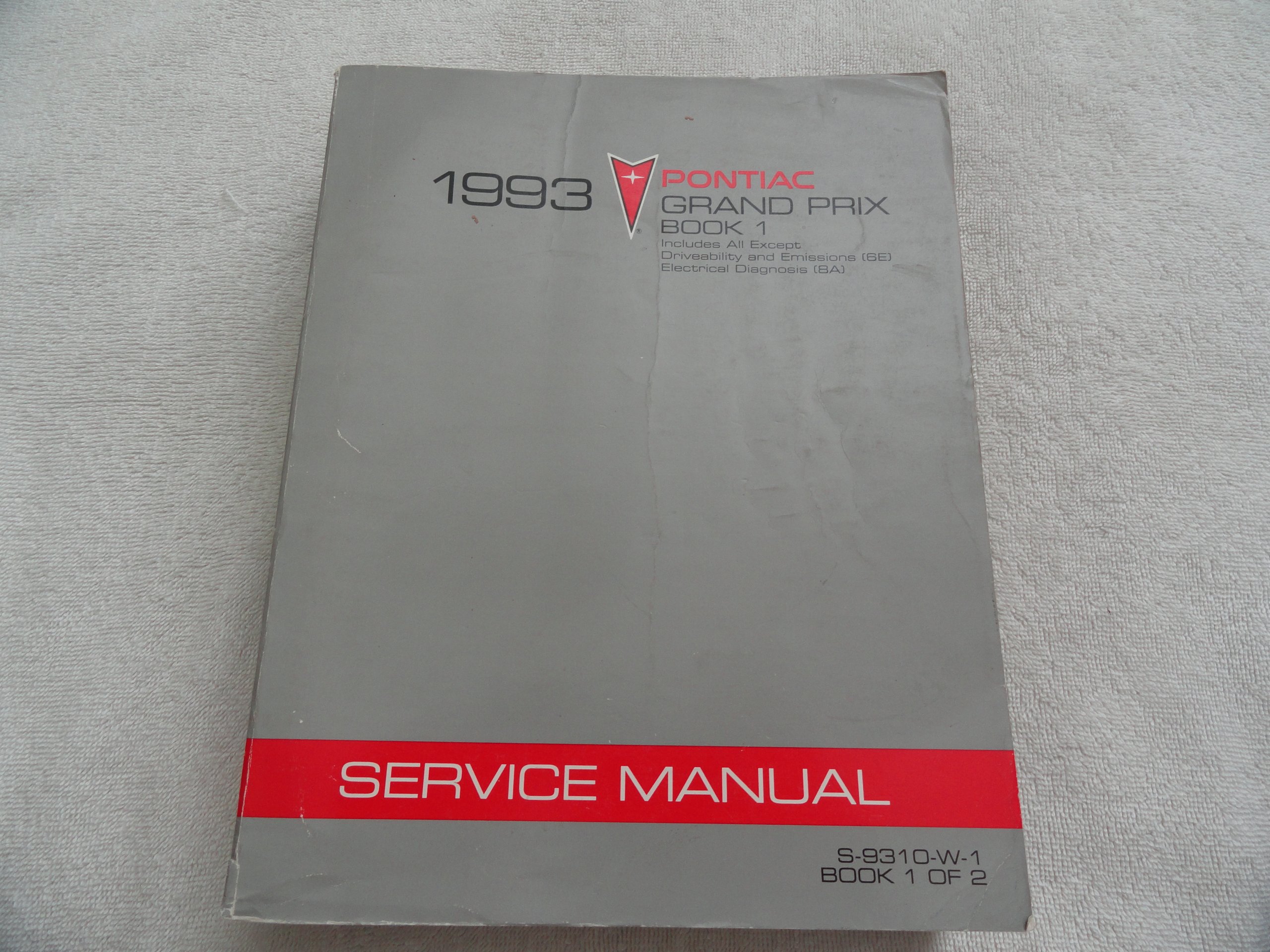 1993 Pontiac Grand Prix Service Repair Manual - Book 1 Only Paperback – 1993
