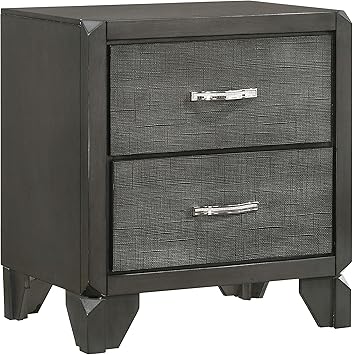 Amazon Com Coaster Home Furnishings Noma 2 Drawer Caviar Nightstand Furniture Decor
