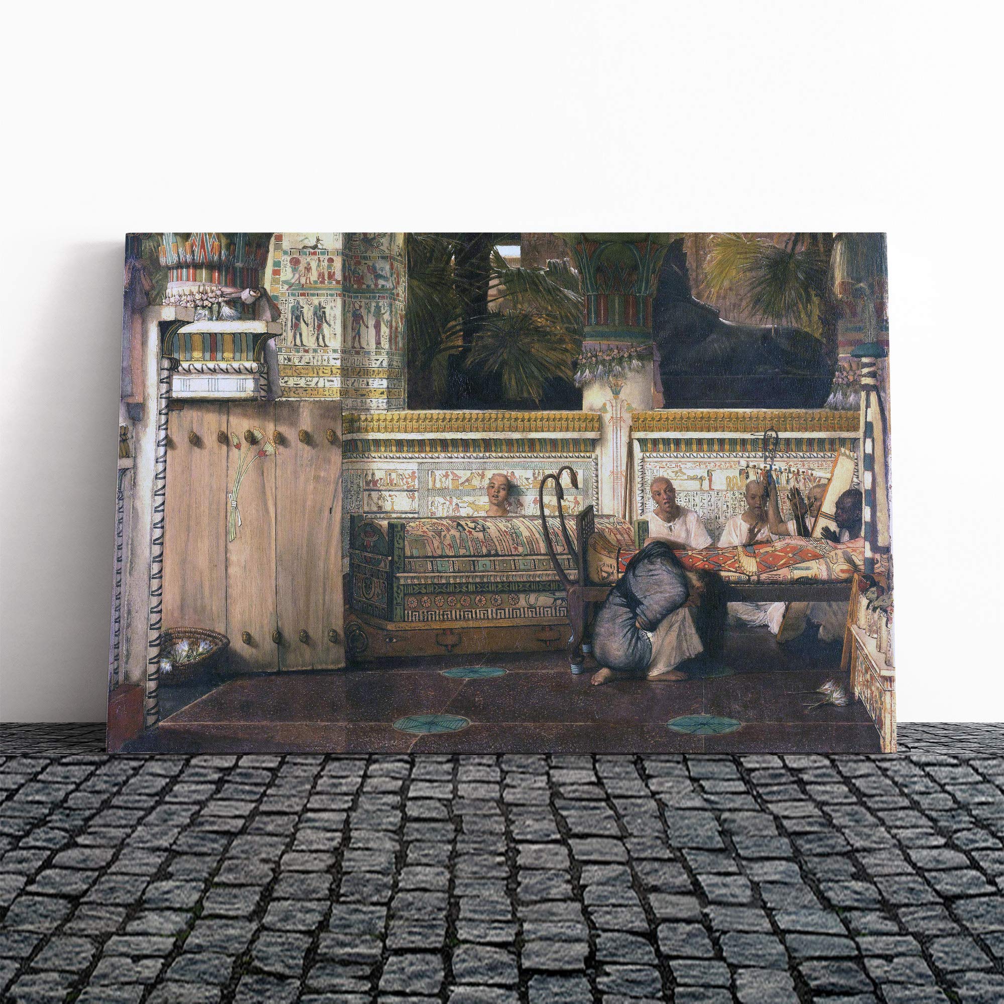 Lawrence Alma-Tadema Ancient Egypt Canvas Print | Gallery Wrapped 30mm Frame Wall Art | 20x14 inches | Ready to Hang | Modern Picture | Living Room Bedroom Lounge Office