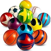50 Mini Stress Balls Assortment - Bulk 2 Inch Soft Toy Variety Pack Stress Relief Balls, Squeezable Sensory Fidget Balls for