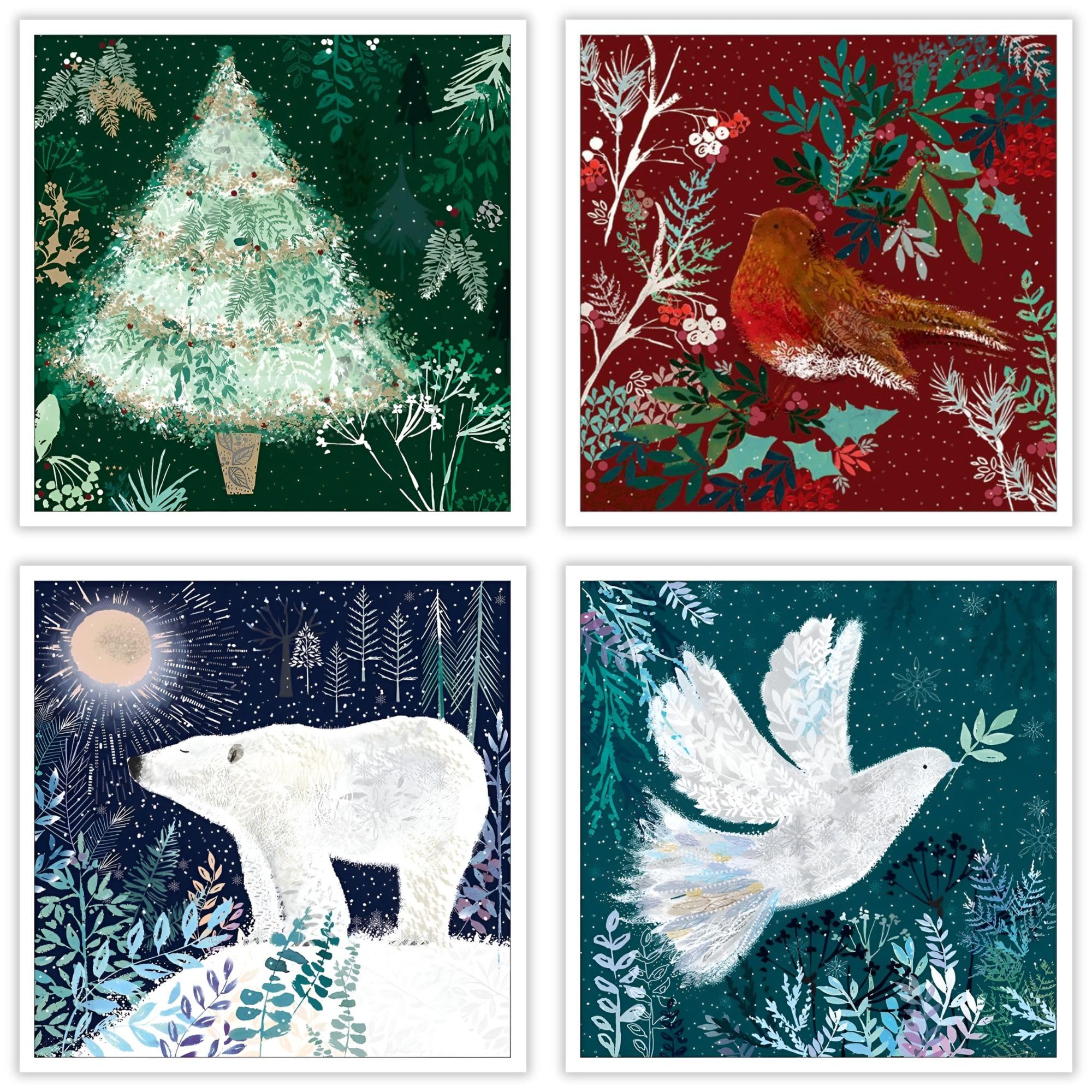 Museums & Galleries Jo Spicer Winter Forest Box of 20 Charity Christmas Cards