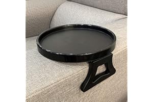 XCHOUXER TF Sofa Armrest Clip Table Tray, Handy Remote Controls/Drinks/Gamepads Holder (Black)