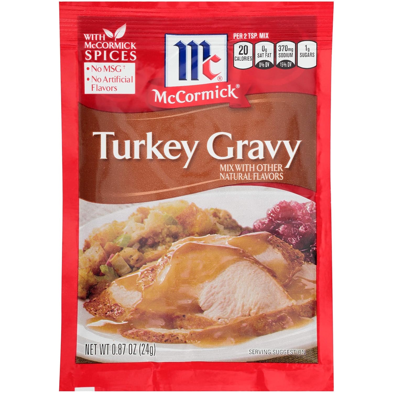 McCormick Turkey Gravy Seasoning Mix, 0.87 oz Pouch