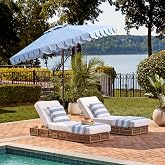 SAFAVIEH Outdoor Valance Crank Patio Umbrella, 9 ft PAT8006U | Patio Umbrella, 9 ft Canopy, Aluminum, 8 Ribs, Assembly Required, Polyester, Patio Outdoor