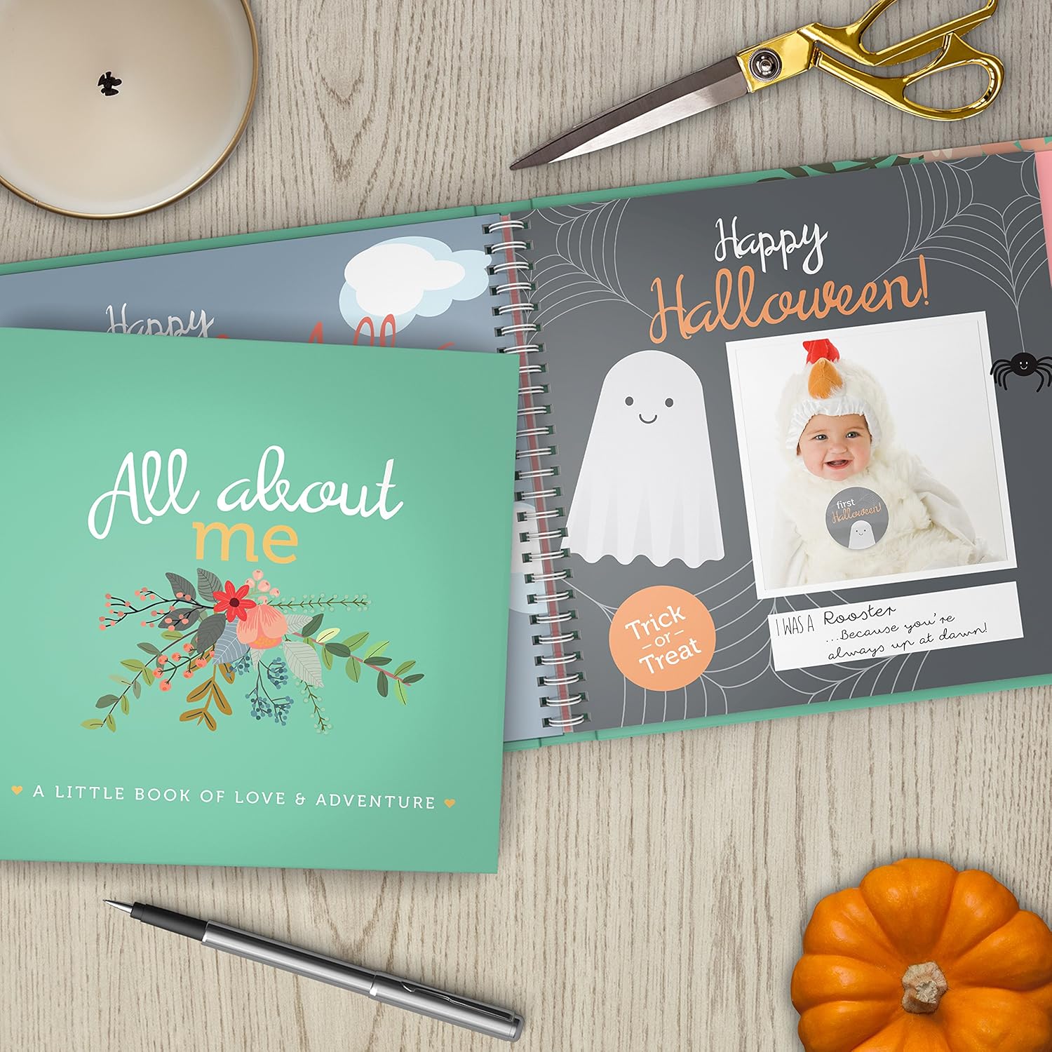 RubyRoo Baby First Year Baby Memory Book & Baby Journal. Baby Shower & Keepsake for New Parents to Record Photos & Milestones. Five Year Scrapbook & Picture Album for Boy & Girl Babies. (Floral) : Baby